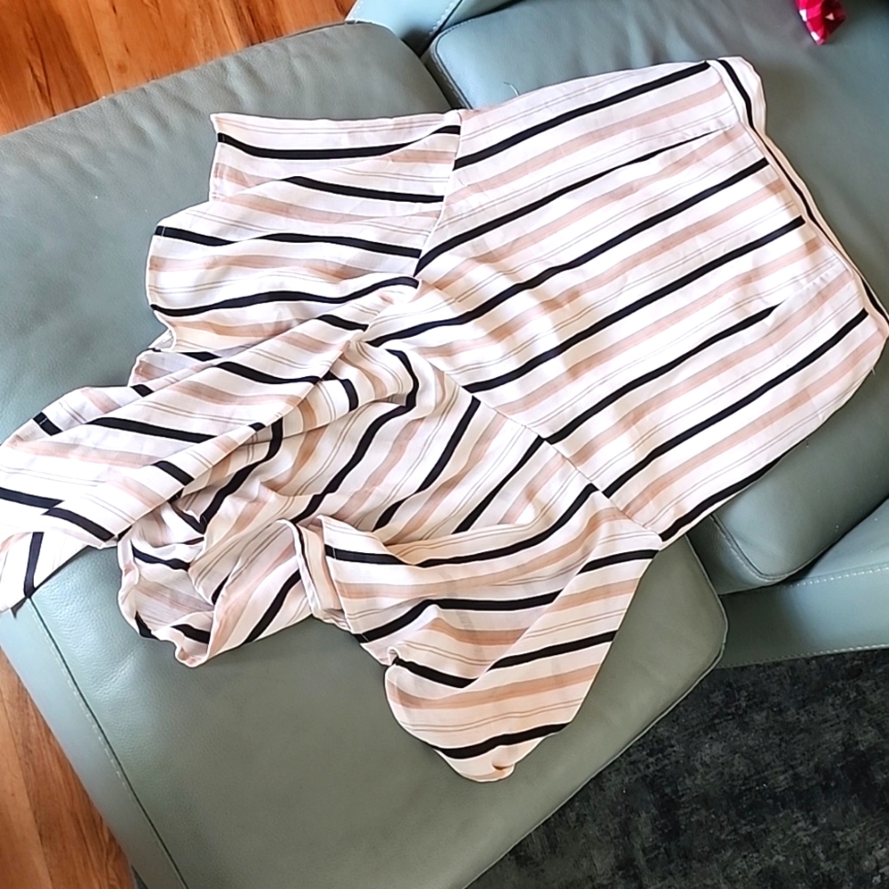 Le Lis Asymmetrical Striped Skirt, Size Medium
